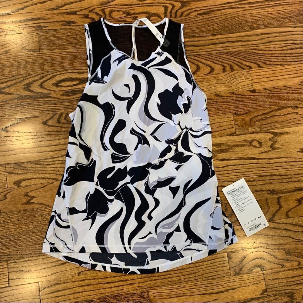 New LULULEMON Seawheeze Prewheeze Run Tank Black 6